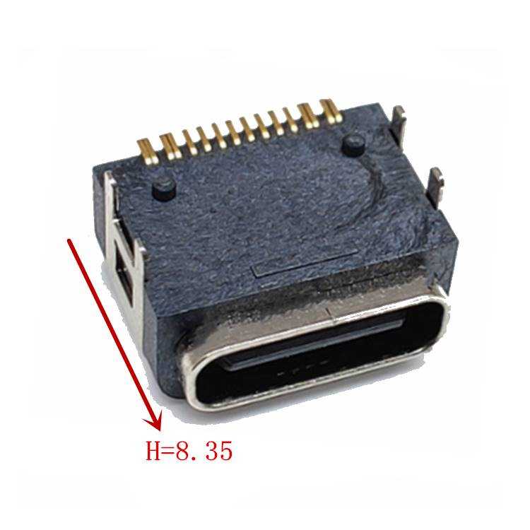 TYPE-C16P防水母座四腳插板H8.35