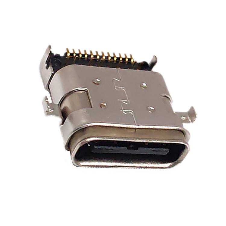 TYPE-C24P防水母座沉板卷邊L9.65