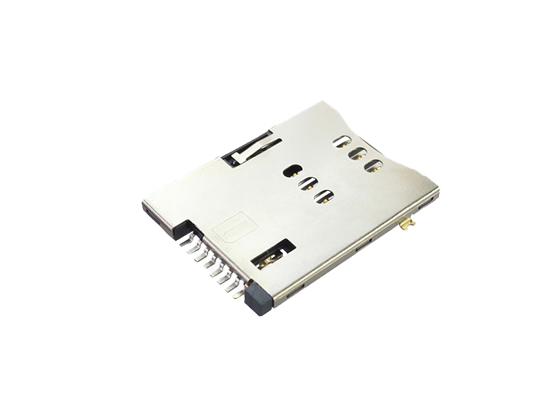 SIM CARD自彈6p+2p帶偵測常開卡座