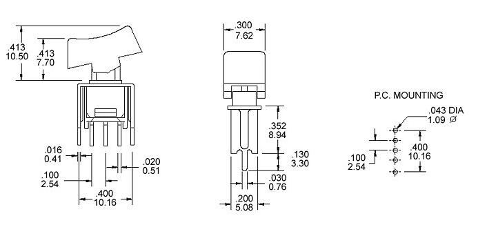 RS4-102R2鈕子開關圖紙