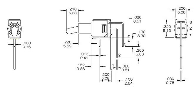 TS4-102C4紐子開關圖紙